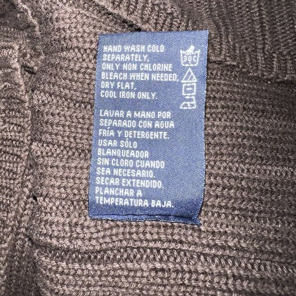 Nautica Jeans Co Mens Ribbed Knit Long Sleeve 1/4 Zip Sweater Size XL Brown - Picture 6 of 7